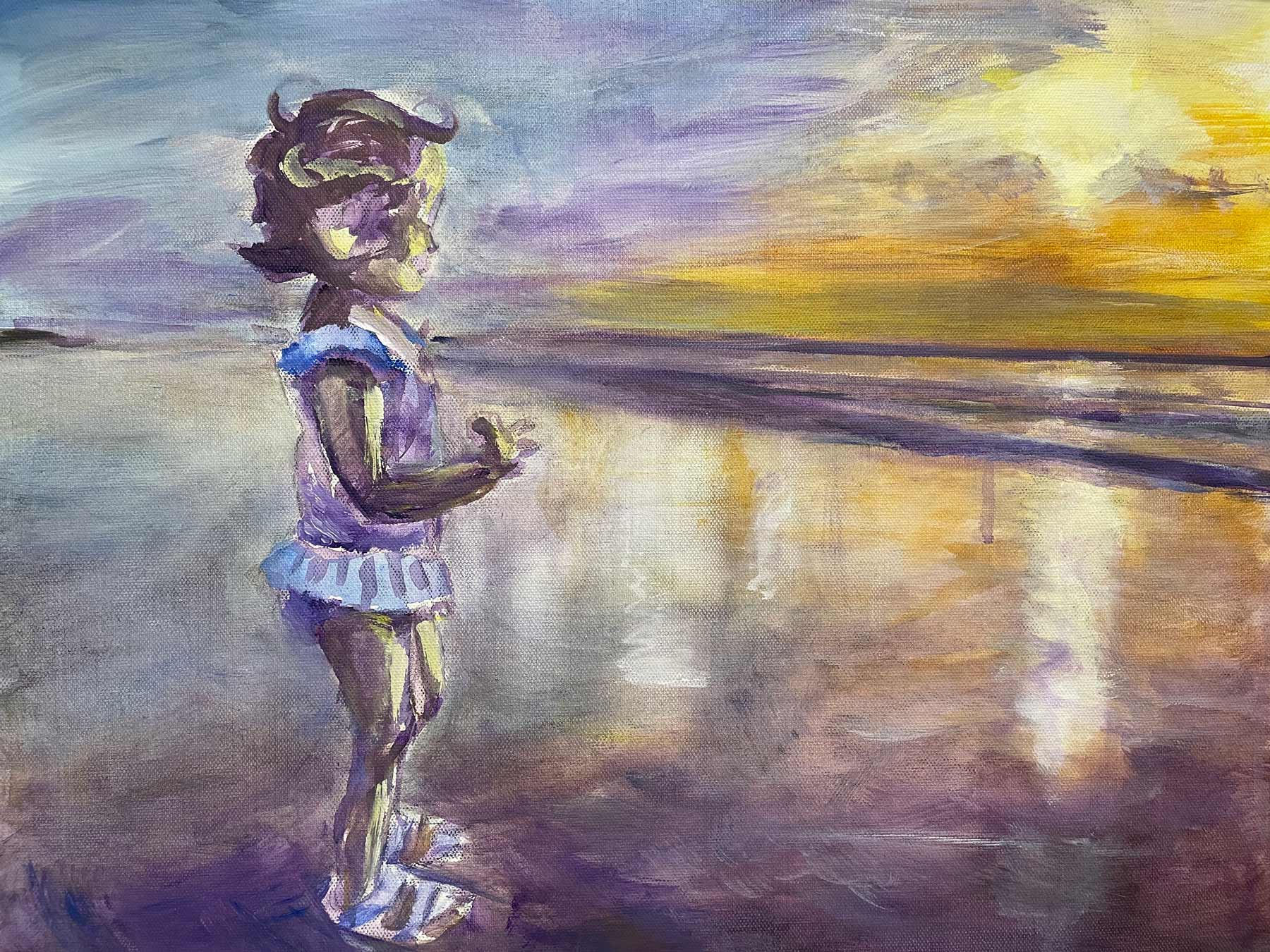 How do I get the amateur vibe out of this painting? (I want tips before I continue) r/painting