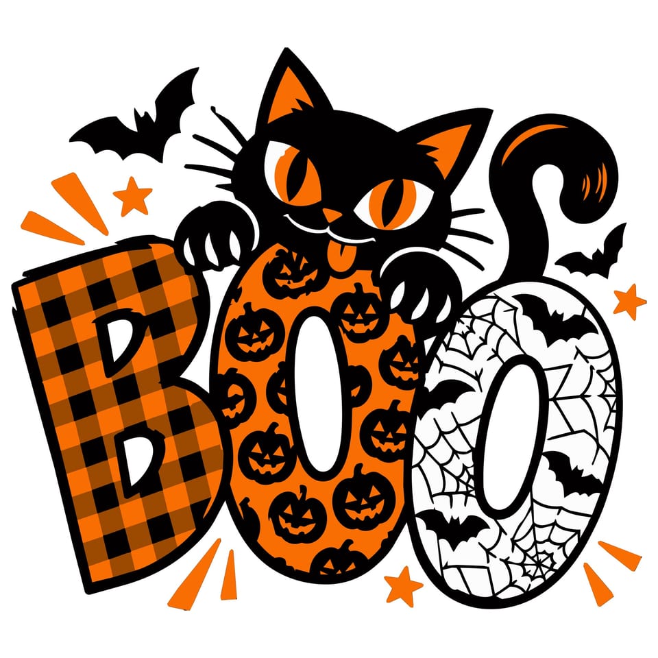 Halloween Boo — original cut file design by Lauren Farrow