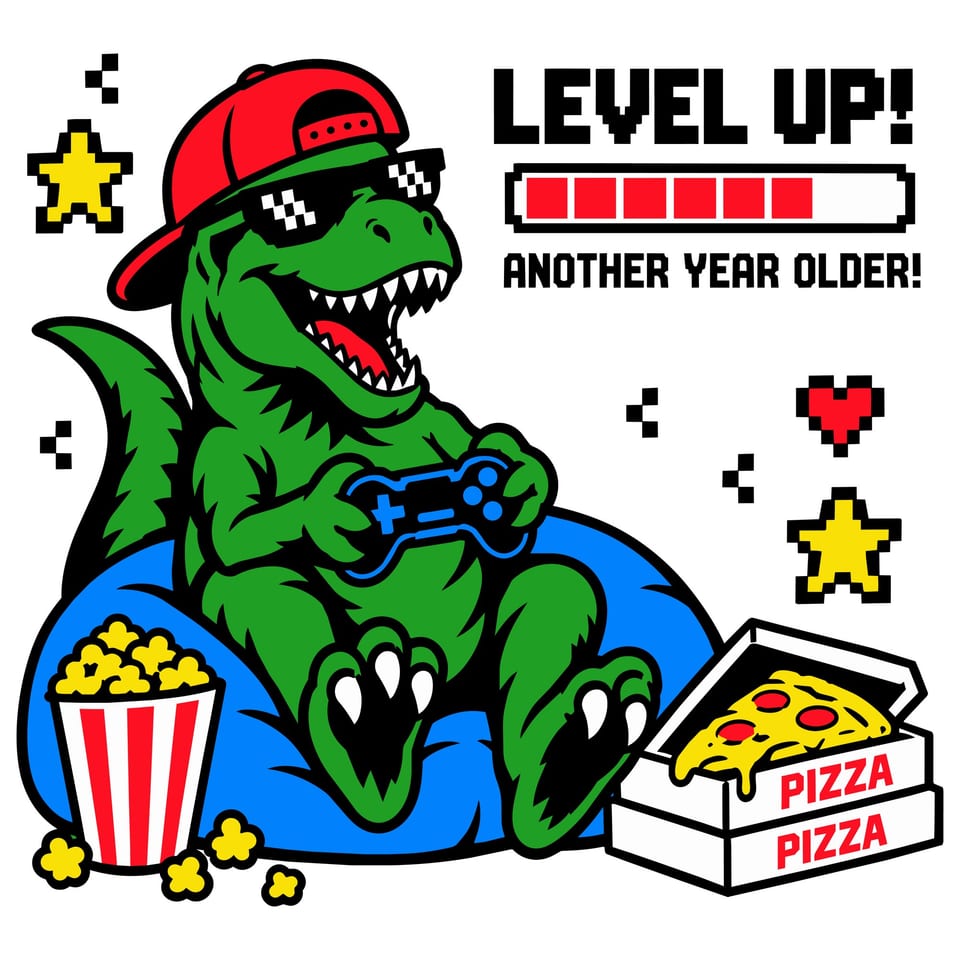 Level Up! Another Year Older — original cut file design by Lauren Farrow