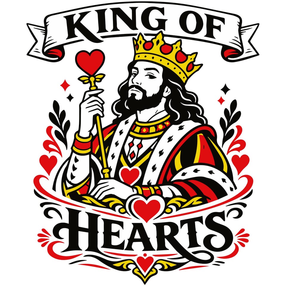 Sly King of Hearts — original cut file design by Lauren Farrow