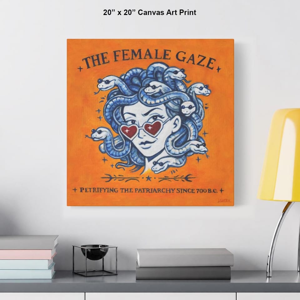 The Female Gaze (Orange), canvas print — photo 1